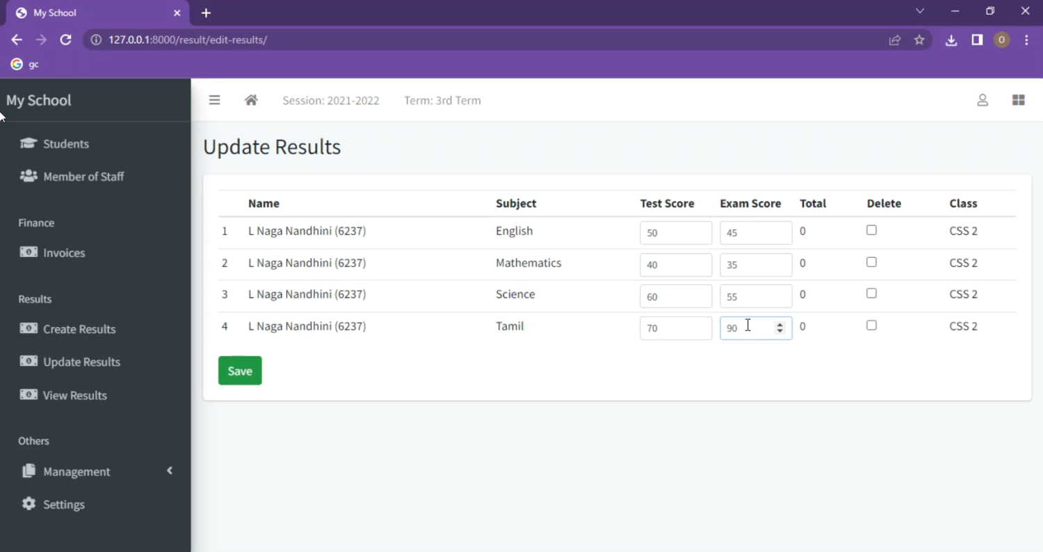 Communication & Collaboration between Students, Administrators in Django Python