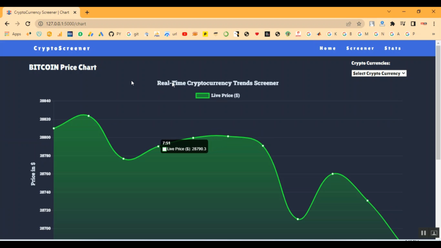 Crypto Currency Flask App in Python Projects