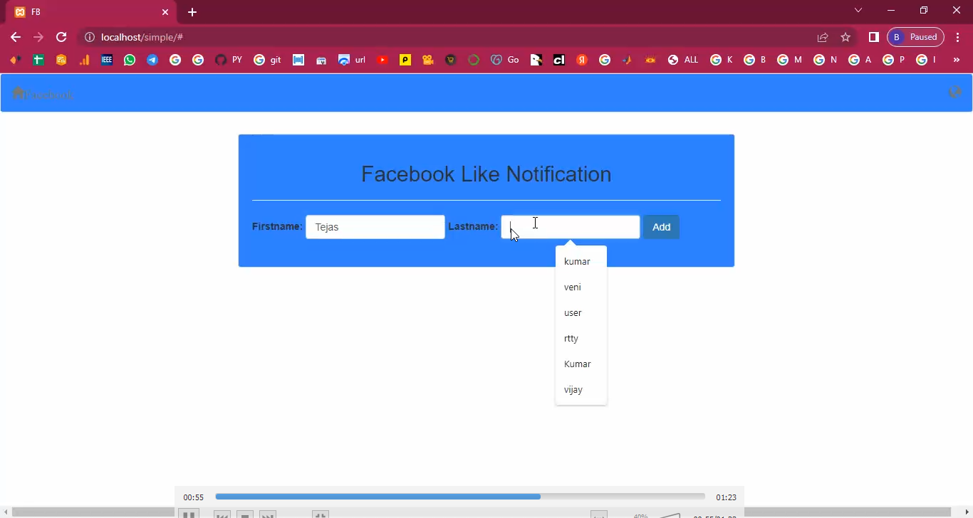 Facebook Like Notification in PHP Application Projects